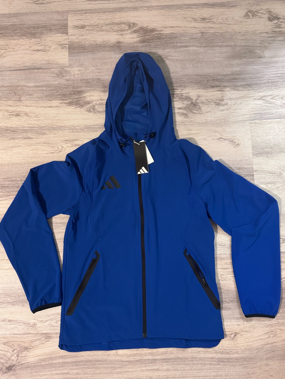 adidas Royal Blue Hooded Performance Jacket